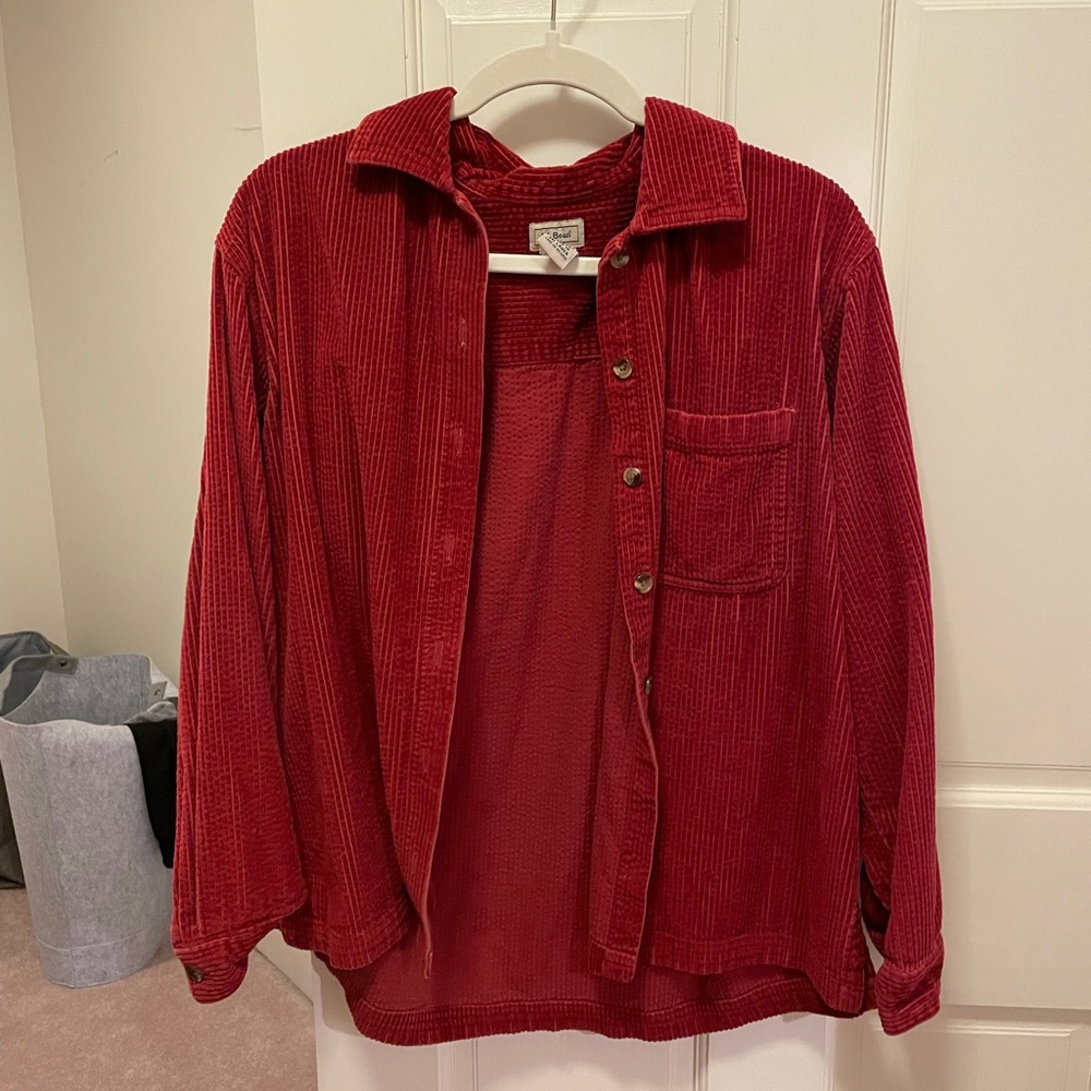 Vintage Red Corduroy Flannel